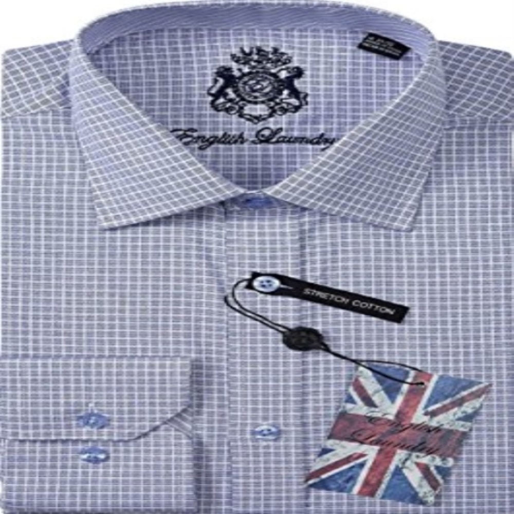 English Laundry Men's Dress Shirt Stretch Cotton